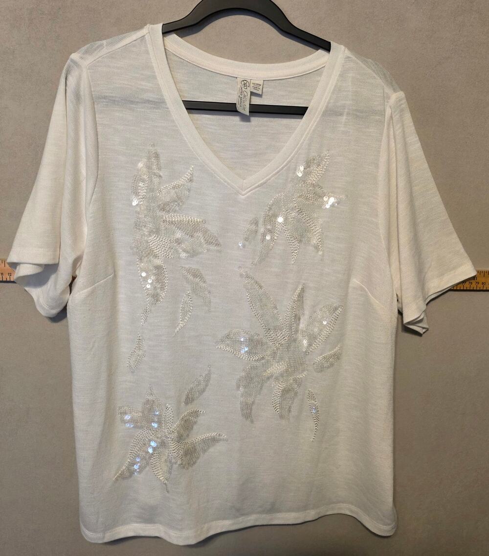 Cato Collection (Limited Edition) top embellished opal sequin design size 18/20